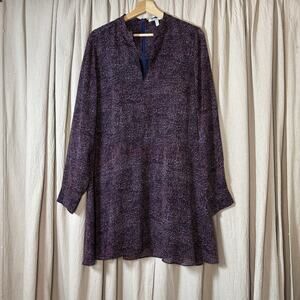 Derek Lam 10 Crosby Navy Red Dot Print Long Sleeve Mini Dress Career Cocktail